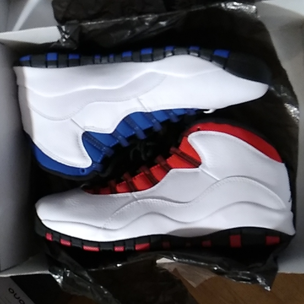 Brand New Air Jordan 10 Retro, Size 12, White/Black,University Red